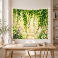 thumbnail image 5 of Ivy and Garden Flowers Around a Weathered Stone Wall, Serene Illustration for Flower Lovers, Garden Art, Housewarming Gift, Tapestry Wall Hanging for Living Room and Bedroom, 5 of 7