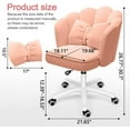 thumbnail image 2 of WXJHL Office Chair Cute Petal Desk Chair, Modern Fabric Home Butterfly Chairs Height Adjustable Chair Makeup Chairs Computer Chairs（Pink）, 2 of 5