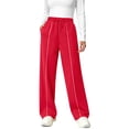 thumbnail image 3 of UVN Sweatpants for Women Casual Wide Leg Baggy Pants Straight Long Trousers High Waist Drawstring Workout Pants with Pockets, 3 of 12