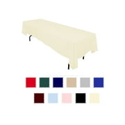 Rectangular Wedding Banquet Polyester Fabric Tablecloth (Many Colors & Sizes)