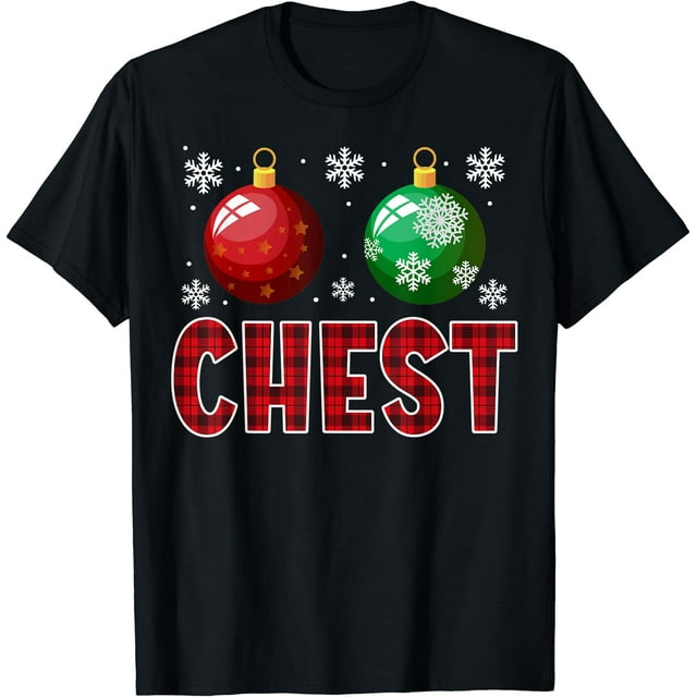 Chest Nuts Matching Chestnuts Funny Christmas Couples Xmas T-Shirt - As Picture -