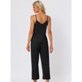 thumbnail image 3 of DARING DIVA Women's Soft Modal Sleeveless Pajama Sets XL Black, 3 of 6