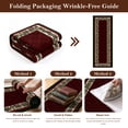 thumbnail image 4 of ICEANT 3'x10' Rectangle Runner Rugs, Geometric Style Non Slip Washable Low Pile Carpet, Area Rug for Hallway Entryway Bathroom Bedroom Kitchen, Burgundy, 4 of 5