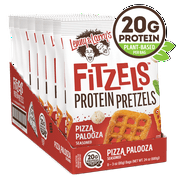 Lenny & Larry's Fitzels Protein Pretzels Snack, Pizza Palooza, 20g of Protein, 8 Pack