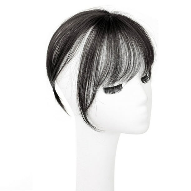 Peluca con Flequillo Negro Natural onlyliua Alta Temperatura para mujer