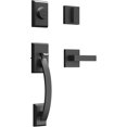 thumbnail image 1 of Ensemble de Poignées de Porte d'Entrée, Ensemble de Serrure de Porte d'Entrée en Nickel Satiné, Ensemble de Poignées d'Entrée avec Serrure, Pêne Dormant à Cylindre Simple et Poignée à Bouton, Réversible pour Portes Droitier et Gaucher (Antique_, 1 of 8