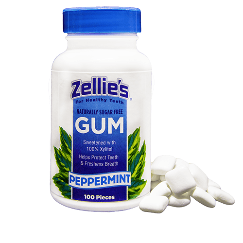 Zellie's Fresh Fruit Xylitol Gum Jar 100 Ct