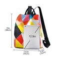 thumbnail image 3 of FORMRS Women's Travel Backpack Purse Anti-Theft Hidden Pockets Casual Shoulder Bag, Purple Triangles, 3 of 7