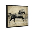 thumbnail image 3 of Stupell Industries Western Galloping Horse Portrait Graphic Art Jet Black Floating Framed Canvas Print Wall Art, Design by Tina Blakely, 3 of 6