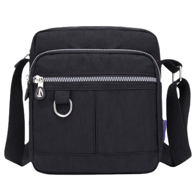 2pcs Black and Red Casual Nylon Bags Handbag Shoulder Bag Waterproof Shoulder Bag for Women