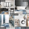 thumbnail image 5 of Blue Grey Modern Kitchen Rugs Set - Non-Skid Washable Contemporary Mats, Abstract Art Runner Rug, Set of 2, Ideal for Sleek and Elegant Kitchens, 5 of 6