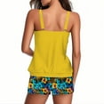 thumbnail image 5 of Ecqkame Womens Tankini Bathing Suits Two Piece Plus Size Swimsuits Tummy Control Swimwear with Boyshorts Yellow L, 5 of 6