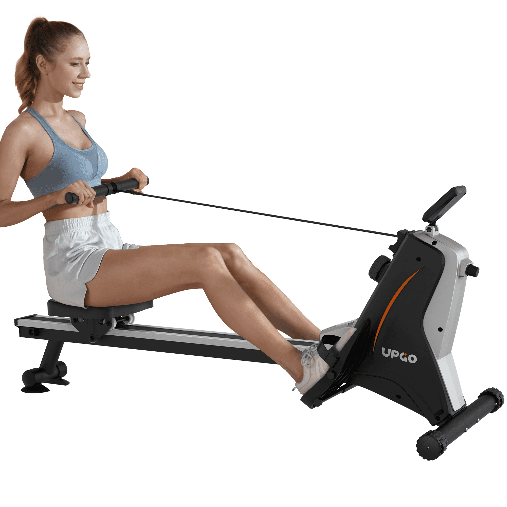 Upgo Rower Magnetic Rowing Machine For Home Indoor Foldable Rower With Level Adjustable Resistance Exercise Rower Ergonomic Seat LCD Monitor forum.iktva.sa
