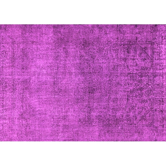 Ahgly Company Indoor Rectangle Oriental Pink Industrial Area Rugs, 2' x 4'
