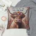 thumbnail image 2 of Love You tilthe Cows Come Home Highland Cows Highland Cow Art Farmhouse Throw Pillow Cover Decor Vintage Country Farmhouse Art for Gifts Multiple specifications&nbsp;, 2 of 5