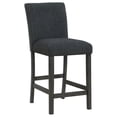 thumbnail image 2 of Pemberly Row Fabric Counter Height Chair in Black and Charcoal Gray (Set of 2), 2 of 14