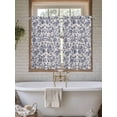 thumbnail image 7 of Kitchen Curtains 54 Inches length, Blue Floral Leaf Window Treatment Curtain Drapes, Retro Farmhouse Plant Tree Branch Thermal Insulated Drapes for Basement Hotel RV, 42"x54", 2 Panels, 7 of 7