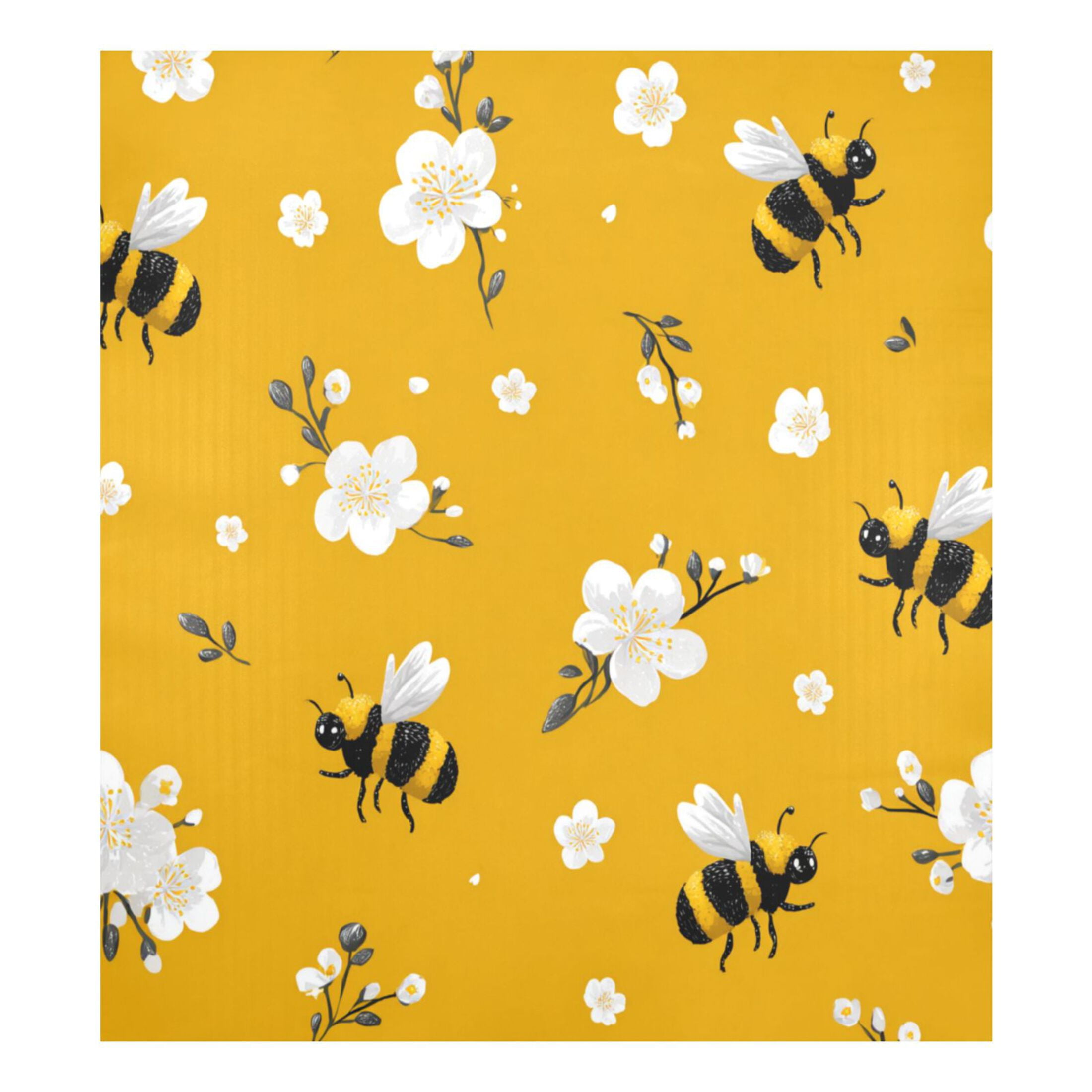 Dishwasher Magnetic Refrigerator Magnet Cover Sticker Home Decorative 23"x26" Cute Cartoon Bees