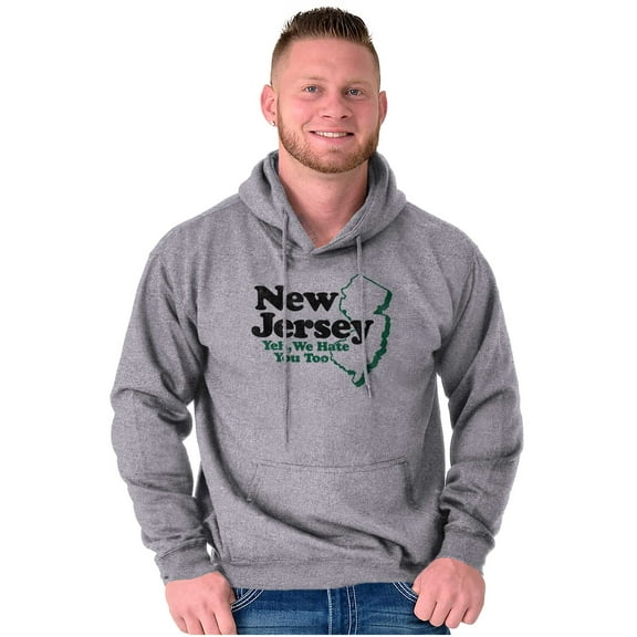 New Jersey We Hate You Too Benny Joke Unisex Plus Fleece Graphic Hoodie Brisco Brands 2X