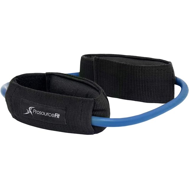 ProSource Bande de Résistance pour Jambes Tube Robuste, 6.8-9 kg avec Poignets Rembourrés pour Entraînements Bas du Corps