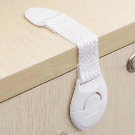 Visland Baby Locks (5-Pack) Child Safety Cabinet Proofing - Safe Quick and Easy 3M Adhesive Cabinet Drawer Door Latches No Screws & Magnets Multi-Purpose for Furniture Kitchen Ovens Toilet Seats