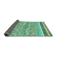 thumbnail image 2 of Ahgly Company Indoor Rectangle Abstract Turquoise Blue Modern Area Rugs, 8' x 12', 2 of 4