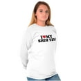 thumbnail image 5 of Love My Shih Tzu Dog Owner Funny Pet Women's Long Sleeve T Shirt Brisco Brands X, 5 of 6