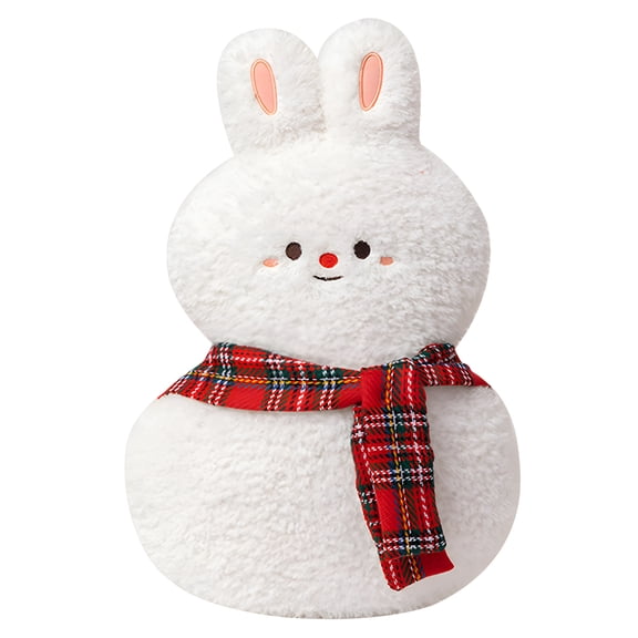 LAMIRO Xmas Decor Pillow, 17.7 x 15.7 x 2 in, For Joyful Holiday Celebrations, Rabbit Pattern Pillow for Couch, Soft Velvet, For Bedroom, Living Room, or Dining Room