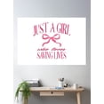 thumbnail image 2 of Just A Girl Who Loves Saving Lives - Inspirational Healthcare Design Poster Wall Art, Modern Wall Decor, 12x18 UNFRAMED, 2 of 3