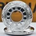 thumbnail image 7 of Vintage Pocket Watch, Roman Numeral Quartz piece, Classic Black Pocket Clock With Chain for Men Women Formal Events Collection, 7 of 7