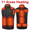 thumbnail image 3 of Chaleco autocalentable de 21/13/9 áreas, chaqueta calentada de invierno para hombres y mujeres, chaleco calefactor táctico, abrigo calentador corporal con guantes, 3 of 5