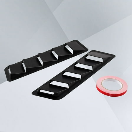 Raindrops 1 Pair Automotive Hood Scoops with Black ABS Material for Car Modification Enthusiasts 17.3x5.1x2.6in