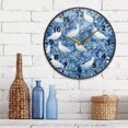 thumbnail image 6 of Doves Pattern Wall Clock Modern Decor Acrylic Clock Golden Hands 9.5in, 6 of 12