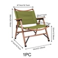 thumbnail image 3 of Green Outdoor Folding Chair Beech Wood Picnic Camping Portable kermit Chair, 3 of 8
