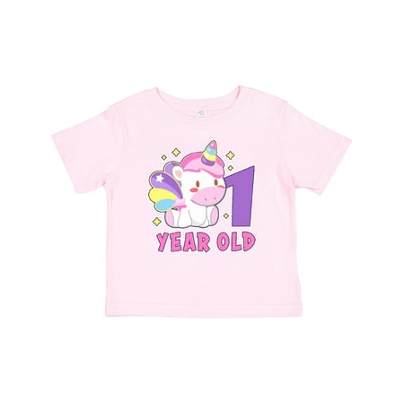 

Inktastic 1 Year Old with Cute Unicorn Birthday Gift Baby Girl T-Shirt