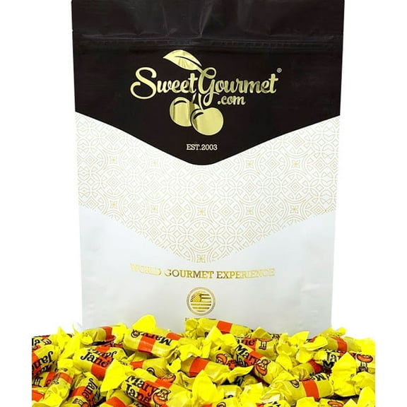 SweetGourmet Mary Jane Taffy | Old-Fashioned Bulk Candy Twist Wrap | 1 Pound