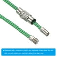thumbnail image 5 of Uxcell 6" Wire Keychain Cable 5 Pack Stainless Steel Key Ring Loop Green, 5 of 6