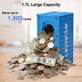 thumbnail image 4 of Piggy Bank, TSV Smart Container Coin Bank, Coin Counter Machine with LCD Counter, Money Counting Jar with Total Amount Displayed, Blue, 4 of 7