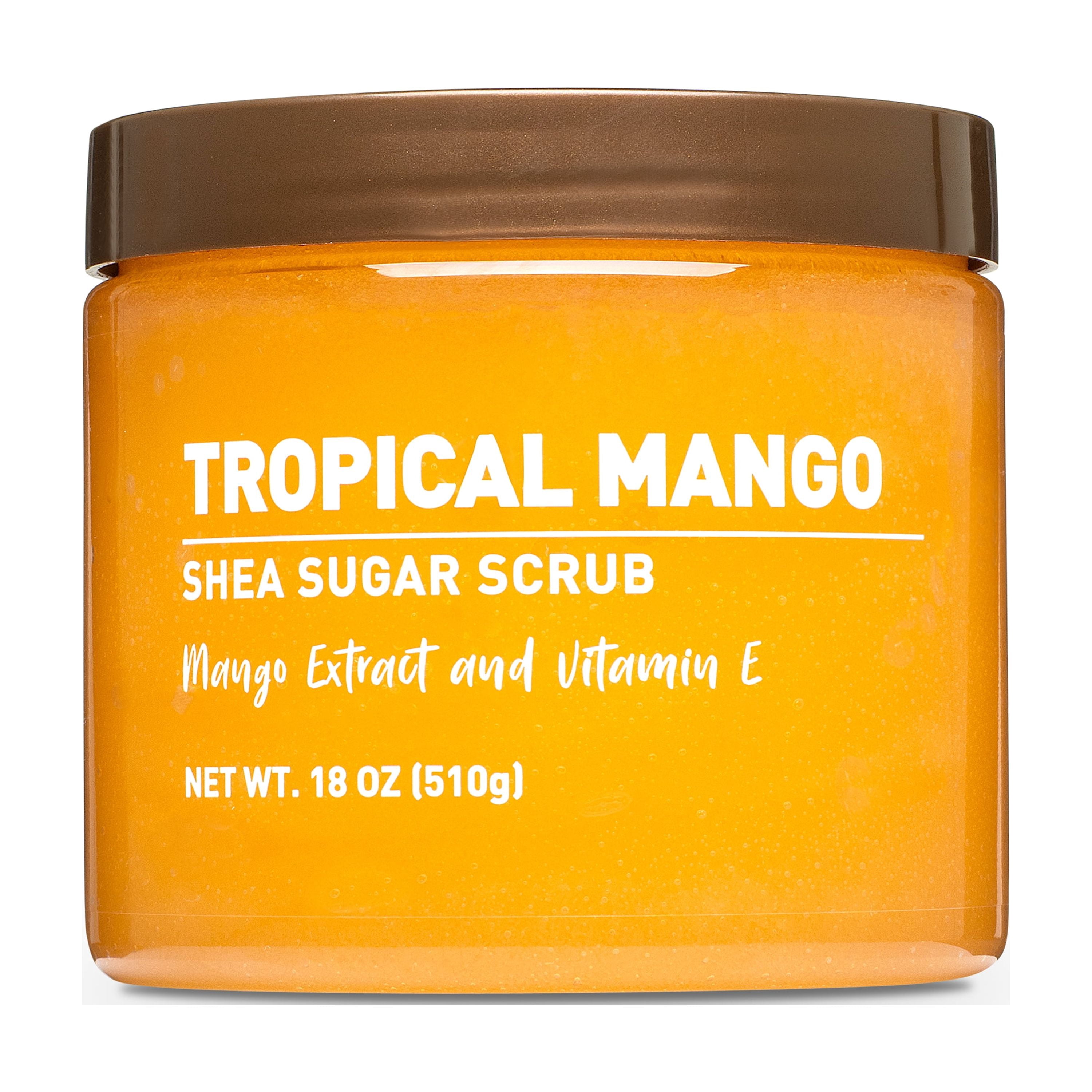 Shea Sugar Scrub, Tropical Mango & Tree Hut Tangerine Shea Butter Sugar Body Scrub Bundle