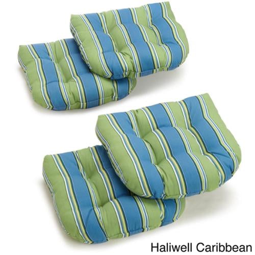 Blazing Needles Solid All Weather U Shaped Outdoor Chair Cushions