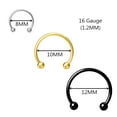 thumbnail image 3 of AJ DEFIRO 9pcs 16G Gold Septum Ring Nose Rings Body Piercings Jewelry for Women Cartilage Earring Surgical Steel Lip Helix Small Hoop, 3 of 3