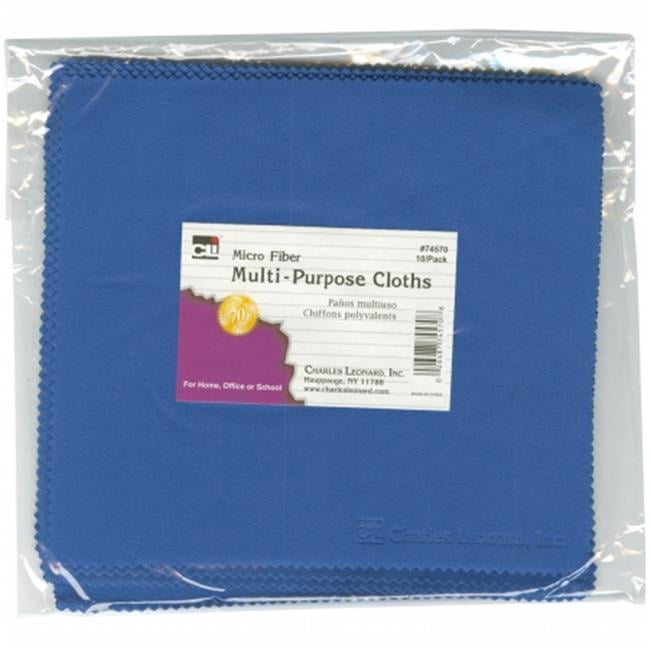 Charles Leonard CL74570 Whiteboard Cloth, Blue - 10 per Pack