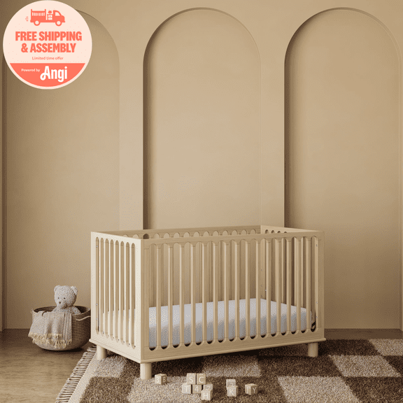 Art of Nursery by Storkcraft Sicily Deluxe 3-in-1 Convertible Crib with Bonus Toddler Guardrail, Driftwood