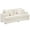 White, variant on 88.58" Corduroy 3-Seater Sofa, Spacious and Comfortable. Paired with 4 Throw Pillows in The Same Color, It Adds An Elegant Touch to A Modern Living Room (Black)