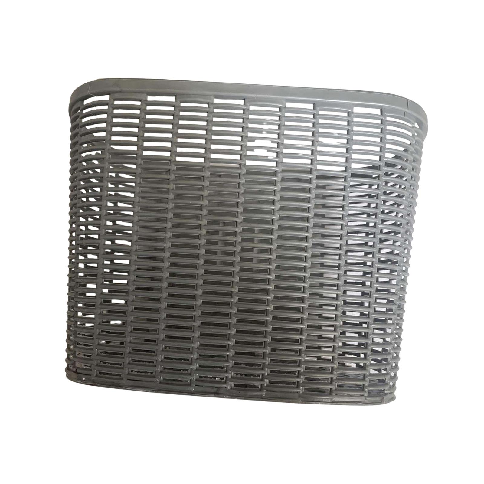 DimyFew Basket Front Detachable Bike Accessories Retro Style Imitation Rattan Most Adult grey