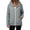 Gray, variant on Rain Jacket Women Waterproof Windbreaker Jackets Lightweight Hooded with Striped Lining Full Zip Drawstring Hem Casual Outerwear