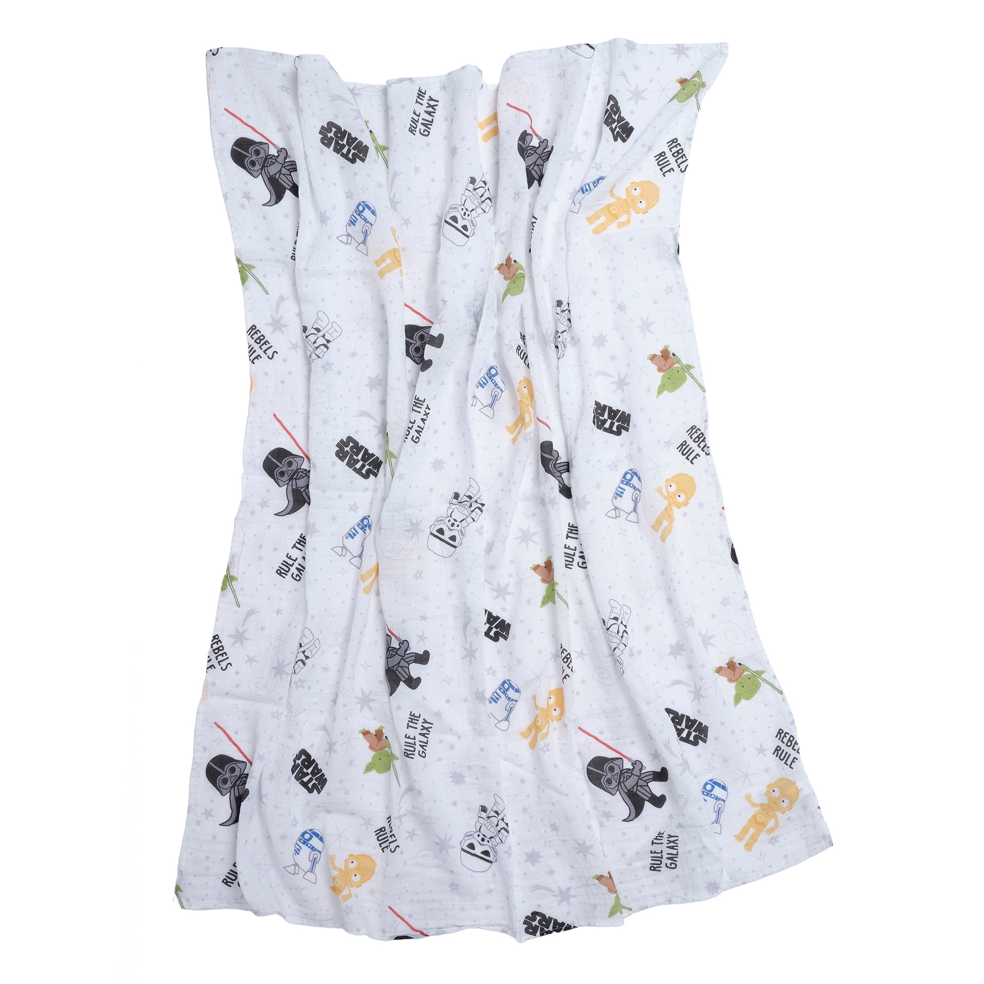 Lambs & Ivy Star Wars 2-Pack Cotton Muslin Newborn Baby Swaddle Blankets