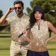thumbnail image 2 of Jeiento Couples Golf Shirts Womens Golf Shirt Workout Tennis Tops Zip Up Women's S Short Sleeve Golf Shirts Patriotic Wave Stripe Matching Couple Outfits, Women's S, 2 of 7
