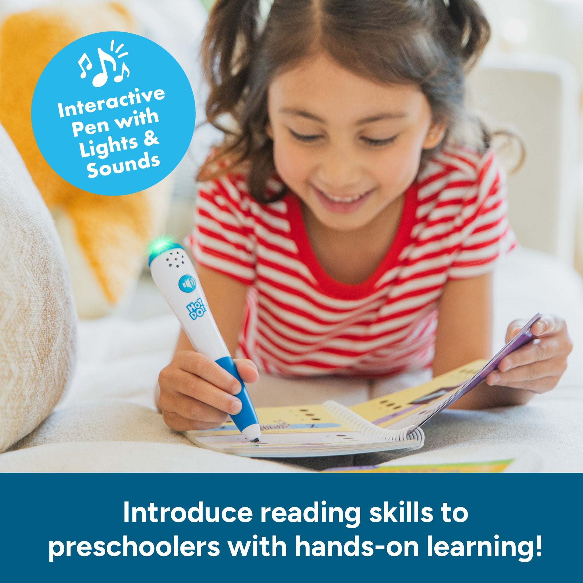 Educational Insights Hot Dots Preschool Reading Set, Interactive Toddler Workbooks, Ages 4+