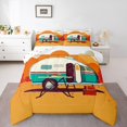 thumbnail image 2 of Erosebridal Happy Camping Bedding Queen Comforter Set, Travel Turck Down Comforter, Rustic Room Decor, Reversible 3-Piece, 2 of 8